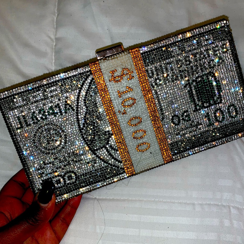 Bedazzled Money Clutch